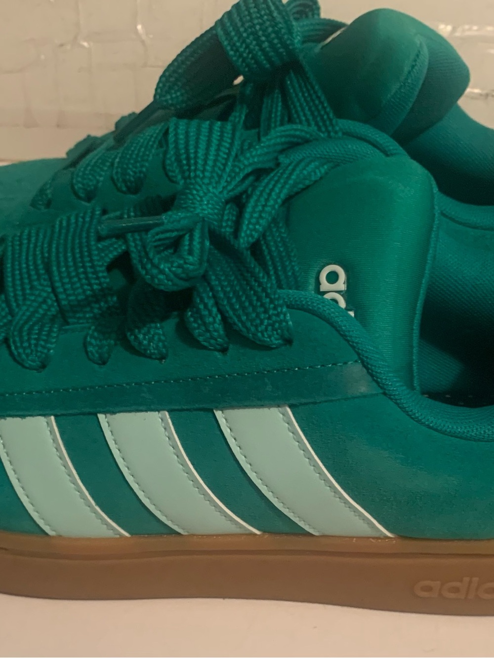 adidas Women Teal Sneakers with Light Blue Stripes